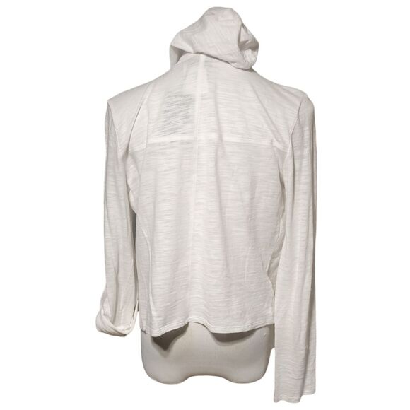 Armani Exchange White Hooded Snap Wrap Sweater Womens XS - Picture 3 of 12
